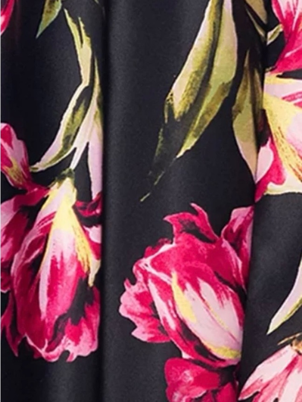 Betsy & Adam Black Maxi Dress with Pink Floral Print - Picture 8 of 11